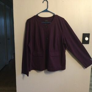 J. Jill Wearever Collection Blackcherry Jacket, NWT